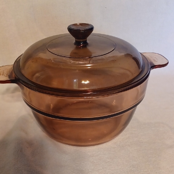Corningware Amber Glass Cookware with Lid Double Boiler Insert - Picture 1 of 4